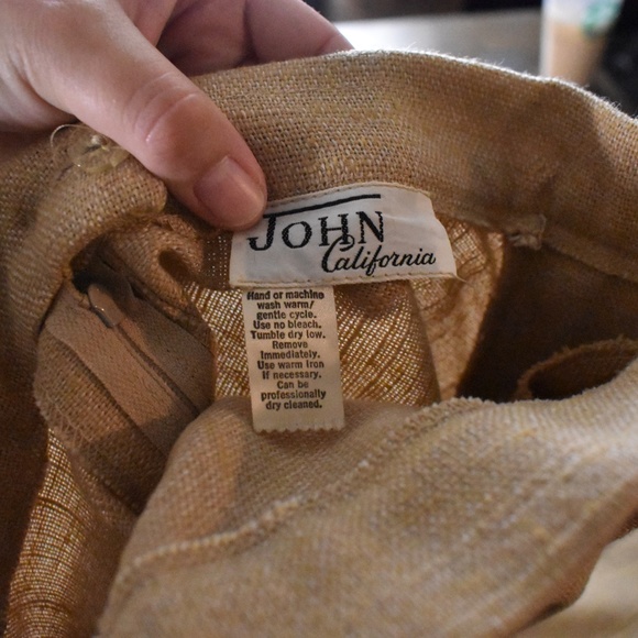 SOLD 70s John California Long Maxi Skirt Fox Forest Tree Appliqué VTG 1970s - Picture 5 of 5